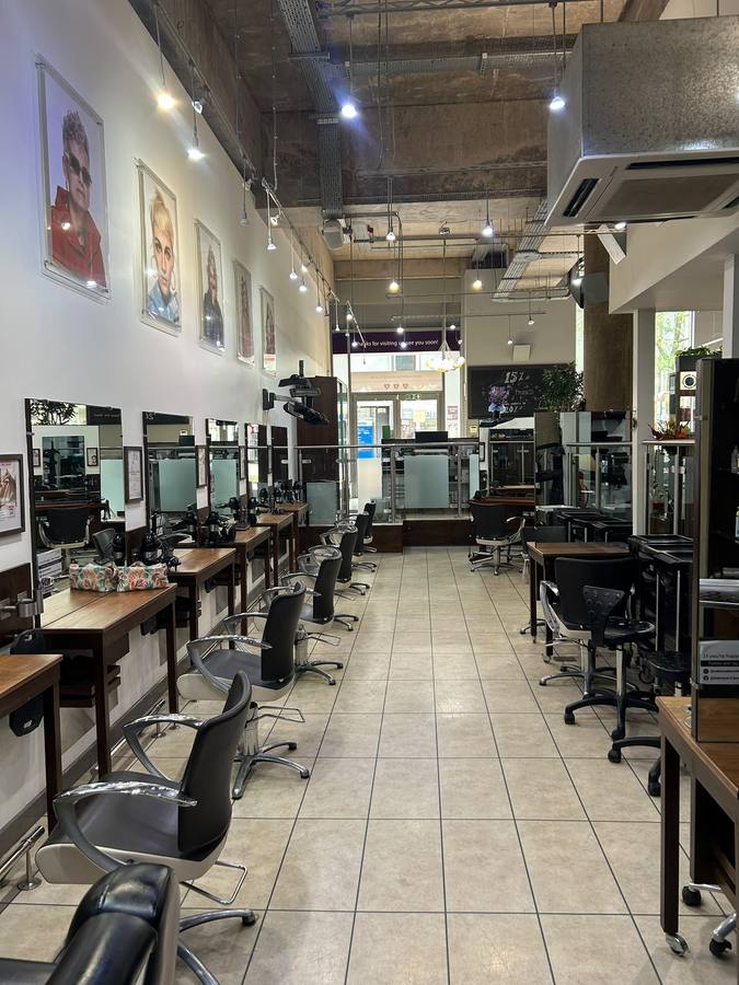 The row of styling stations
